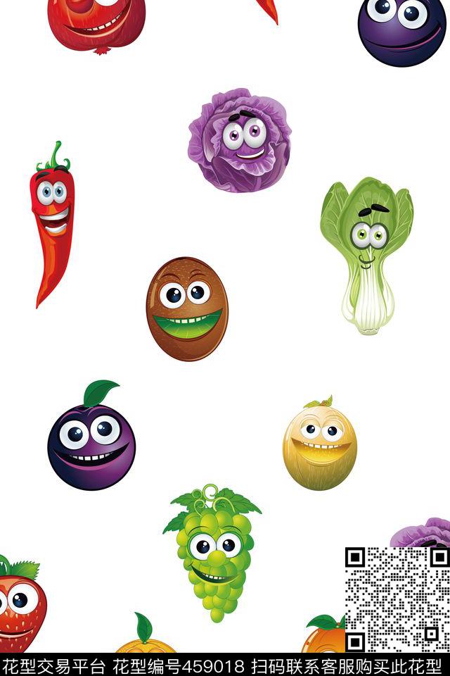 儿童蔬菜水果数码印花华亿平台下载（图片编号: 459018） - 瓦栏（Walan）