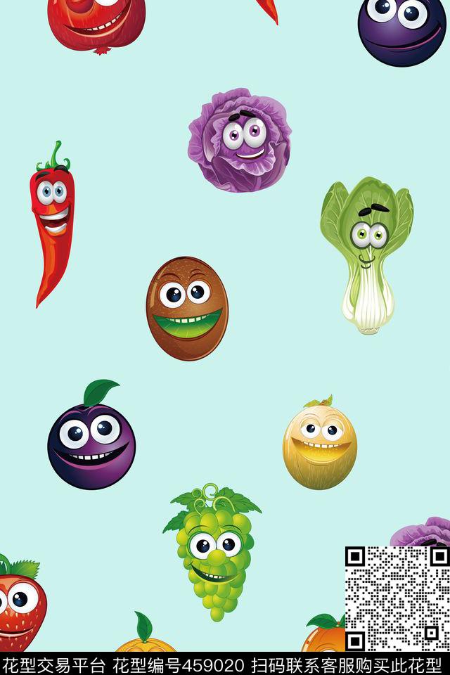 儿童蔬菜水果数码印花华亿平台下载（图片编号: 459020） - 瓦栏（Walan）