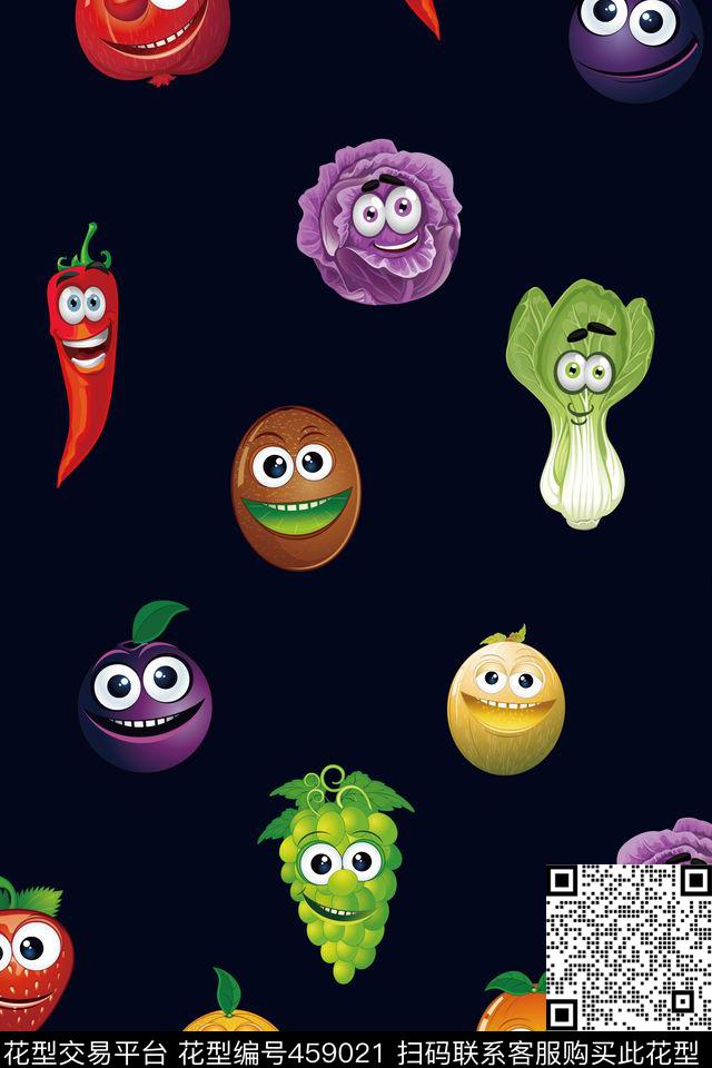 儿童蔬菜水果数码印花华亿平台下载（图片编号: 459021） - 瓦栏（Walan）