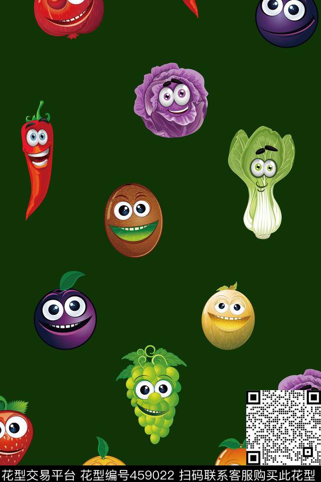 儿童蔬菜水果数码印花华亿平台下载（图片编号: 459022） - 瓦栏（Walan）