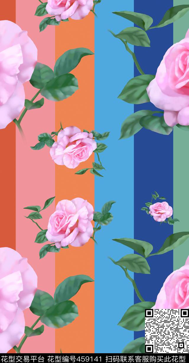 布匹印花服装花卉数码印花华亿平台下载（图片编号: 459141） - 瓦栏（Walan）