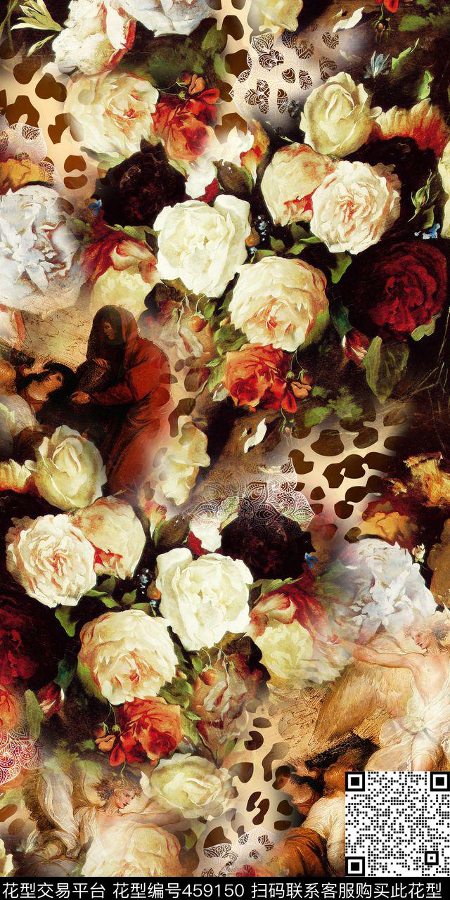 时尚复古大牌数码印花华亿平台下载（图片编号: 459150） - 瓦栏（Walan）