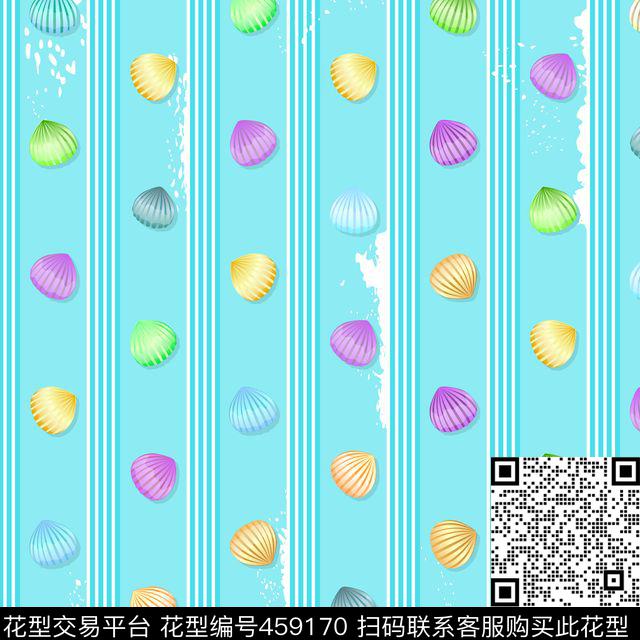 贝壳海浪泳衣传统印花华亿平台下载（图片编号: 459170） - 瓦栏（Walan）