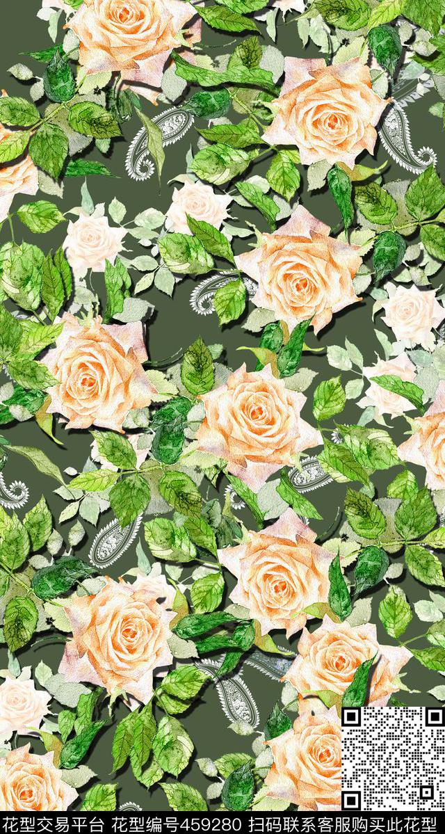 水彩花卉水彩花卉火腿纹组合时尚清新水彩花卉火腿纹组合时尚清新服装数码印花华亿平台下载（图片编号: 459280） - 瓦栏（Walan）