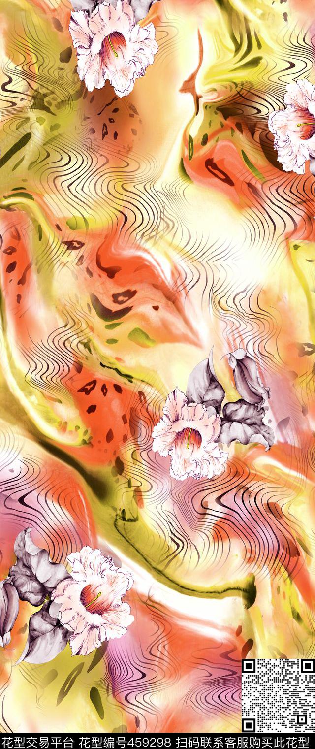 高山上的花朵梯形田地质断层纹数码印花华亿平台下载（图片编号: 459298） - 瓦栏（Walan）