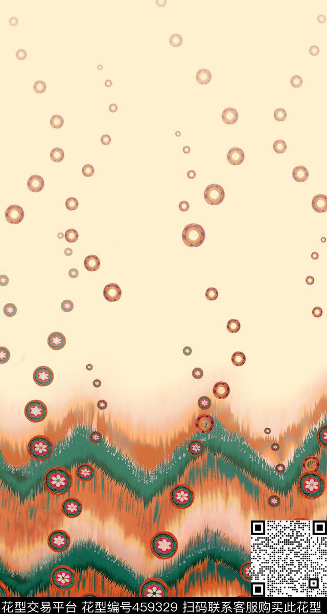 清新圆点条纹传统印花华亿平台下载（图片编号: 459329） - 瓦栏（Walan）