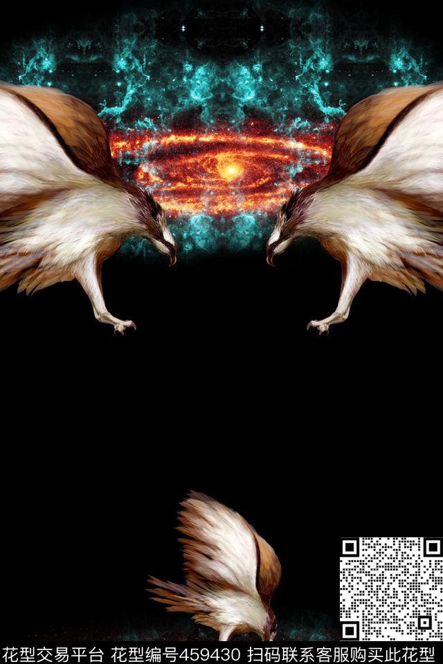 花鸟梦幻宇宙数码印花华亿平台下载（图片编号: 459430） - 瓦栏（Walan）