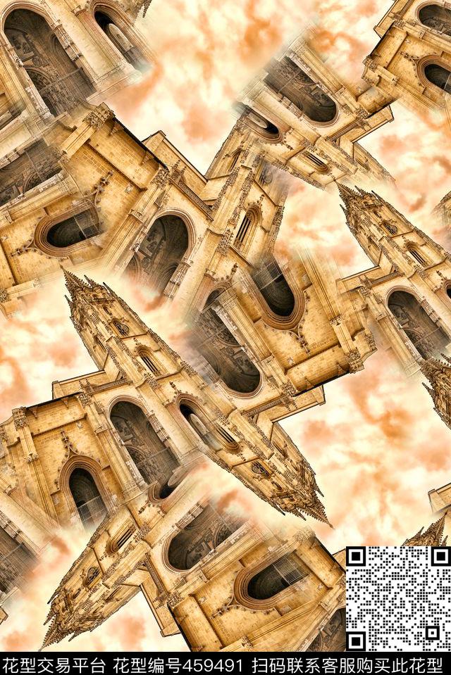 教堂建筑欧式数码印花华亿平台下载（图片编号: 459491） - 瓦栏（Walan）