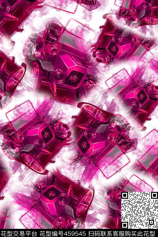 插画手绘汽车数码印花华亿平台下载（图片编号: 459545） - 瓦栏（Walan）