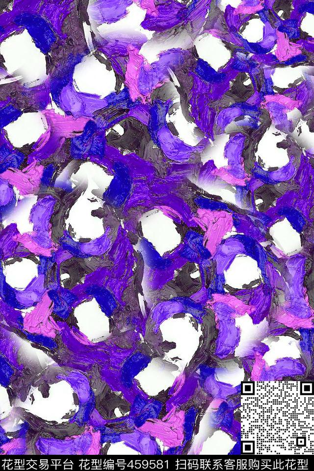 水粉颜料笔触数码印花华亿平台下载（图片编号: 459581） - 瓦栏（Walan）