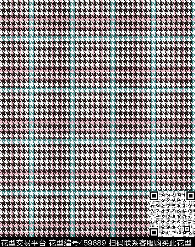 条纹格子千鸟格传统印花华亿平台下载（图片编号: 459689） - 瓦栏（Walan）