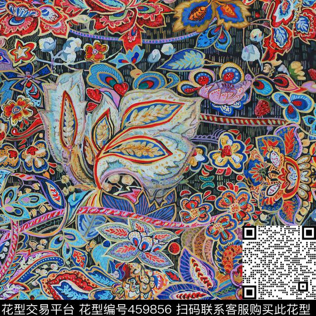 潮流抽象大牌数码印花华亿平台下载（图片编号: 459856） - 瓦栏（Walan）