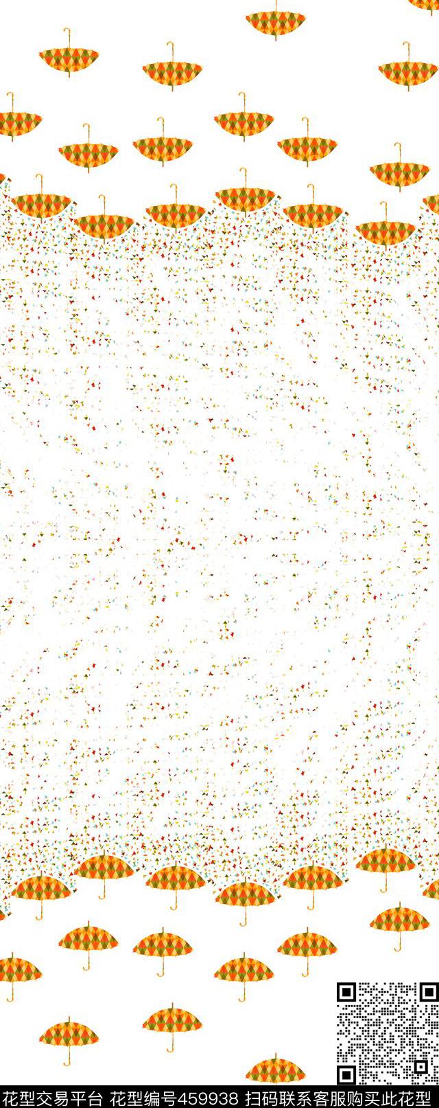 时尚渐变雨伞数码印花华亿平台下载（图片编号: 459938） - 瓦栏（Walan）