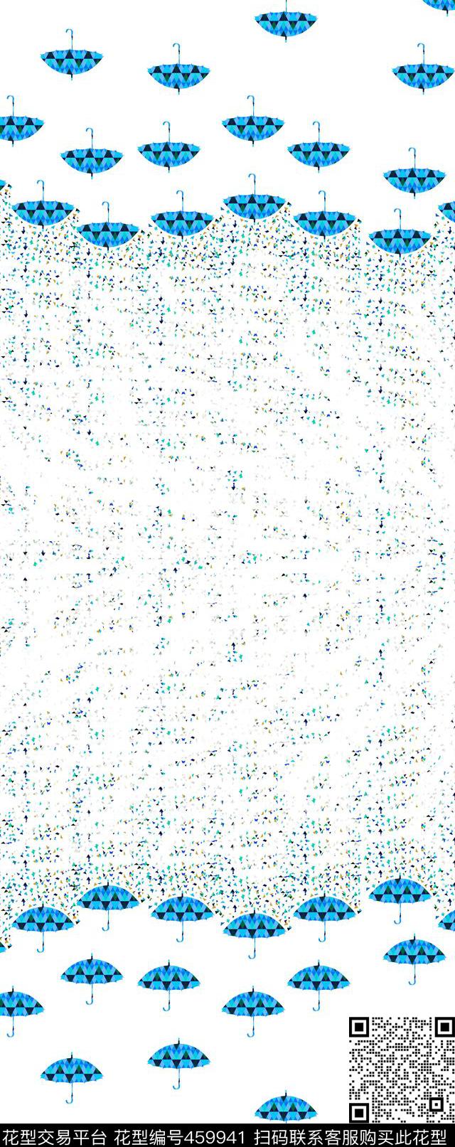 时尚渐变雨伞数码印花华亿平台下载（图片编号: 459941） - 瓦栏（Walan）