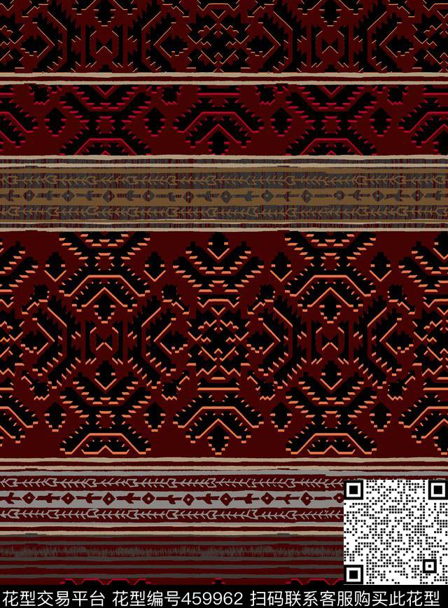 装饰主义民族风时尚数码印花华亿平台下载（图片编号: 459962） - 瓦栏（Walan）
