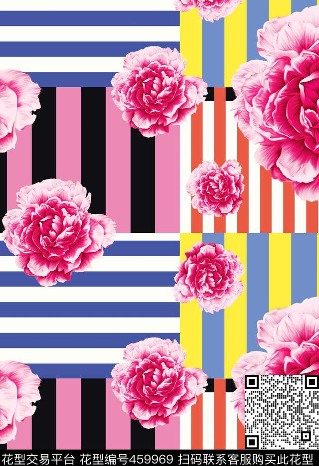 不规律条纹不批印花几何图形数码印花华亿平台下载（图片编号: 459969） - 瓦栏（Walan）