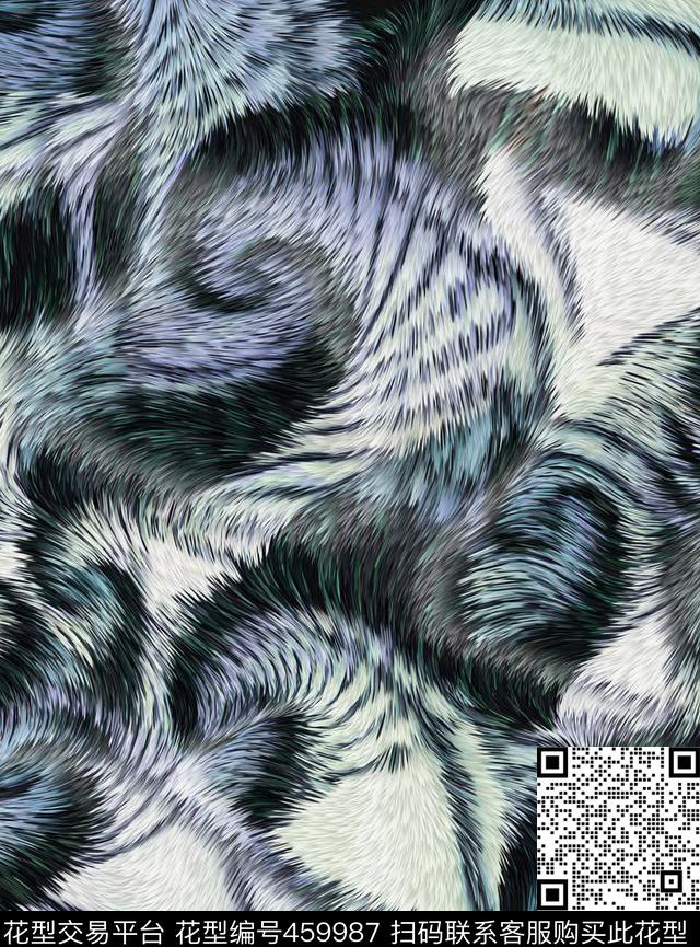 复古螺旋动物纹数码印花华亿平台下载（图片编号: 459987） - 瓦栏（Walan）