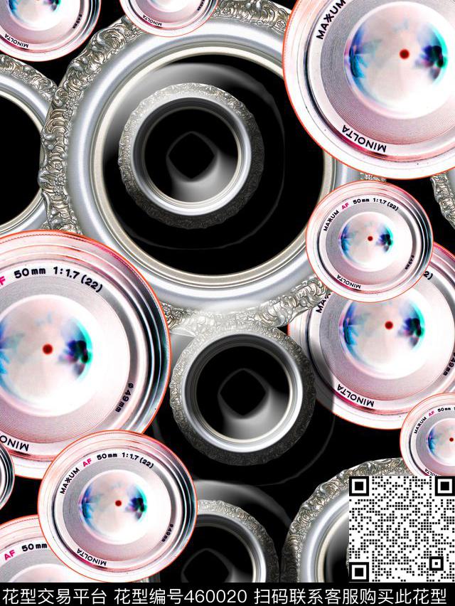 未来风格几何图案圆形数码印花华亿平台下载（图片编号: 460020） - 瓦栏（Walan）