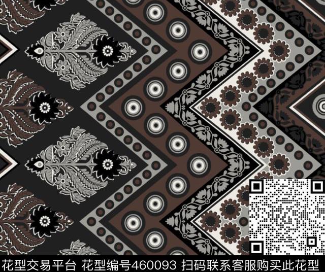 大方简单时尚传统印花华亿平台下载（图片编号: 460093） - 瓦栏（Walan）