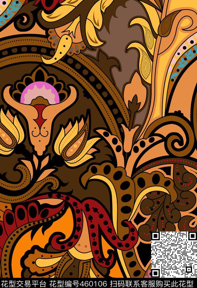 复古挂毯民族风传统印花华亿平台下载（图片编号: 460106） - 瓦栏（Walan）