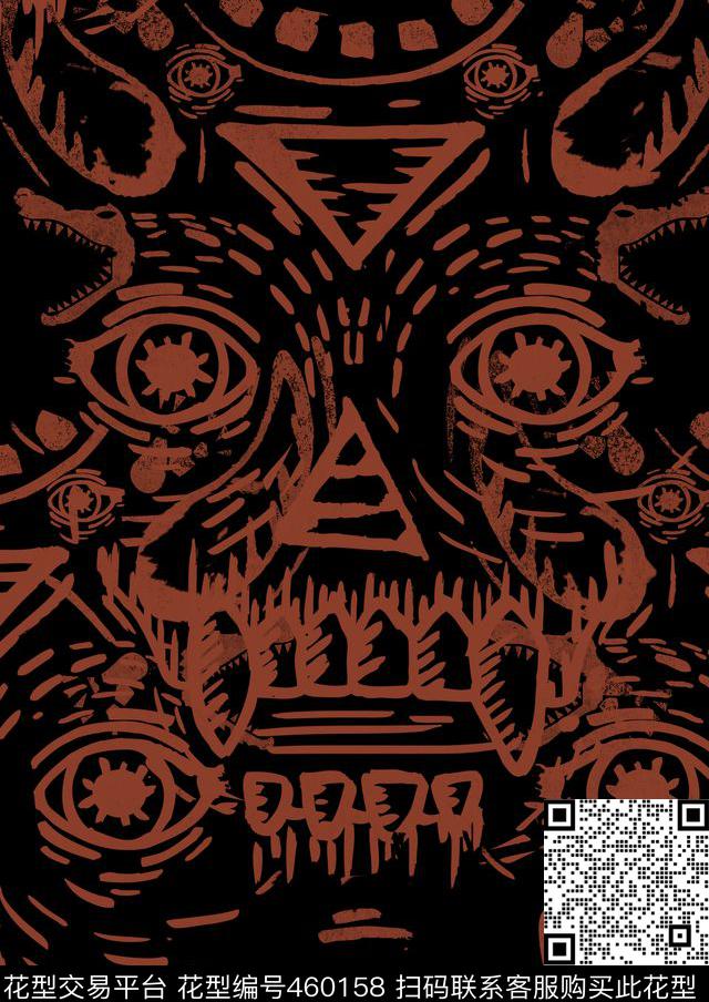潮流复古民族风传统印花华亿平台下载（图片编号: 460158） - 瓦栏（Walan）