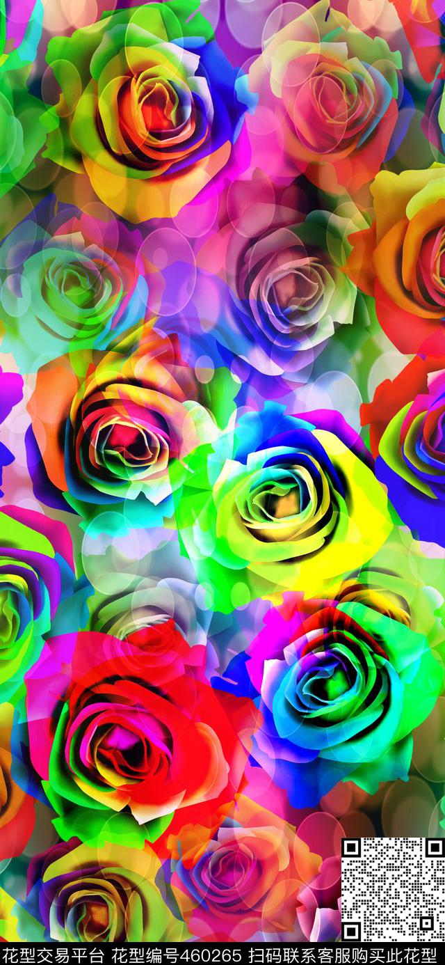 绚丽玫瑰数码数码印花华亿平台下载（图片编号: 460265） - 瓦栏（Walan）