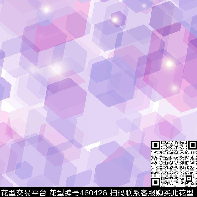 多彩幻彩格几何数码印花华亿平台下载（图片编号: 460426） - 瓦栏（Walan）