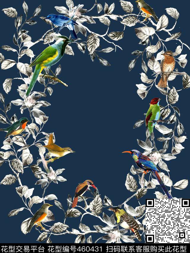 大牌DG小鸟数码印花华亿平台下载（图片编号: 460431） - 瓦栏（Walan）