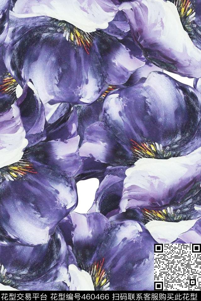 大牌花卉肌理数码印花华亿平台下载（图片编号: 460466） - 瓦栏（Walan）