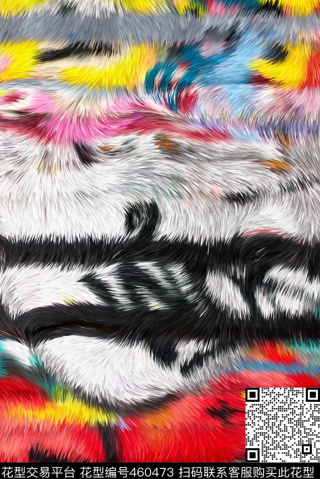 潮酷时尚肌理数码印花华亿平台下载（图片编号: 460473） - 瓦栏（Walan）