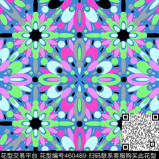 椭圆圆点方巾传统印花华亿平台下载（图片编号: 460489） - 瓦栏（Walan）