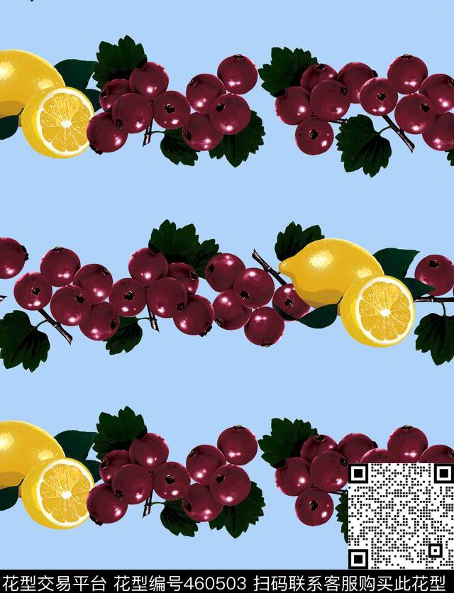 水果清新时尚数码印花华亿平台下载（图片编号: 460503） - 瓦栏（Walan）