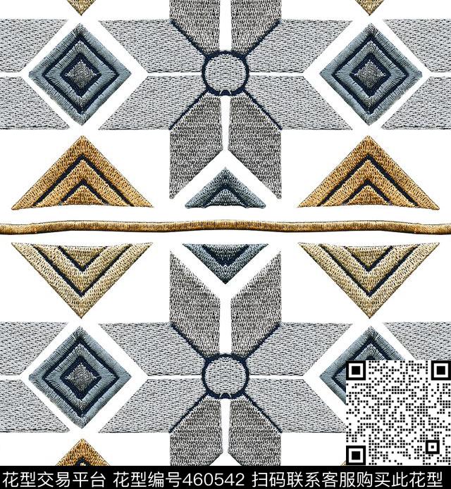 欧式宫廷几何挂毯数码印花华亿平台下载（图片编号: 460542） - 瓦栏（Walan）