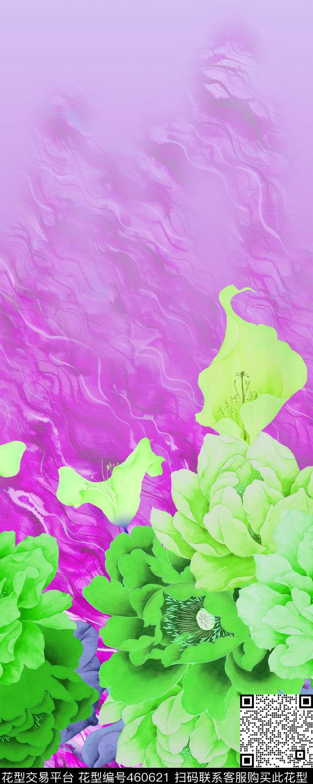 定位大花海浪机理数码印花华亿平台下载（图片编号: 460621） - 瓦栏（Walan）