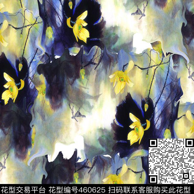 复古男装华亿平台水墨数码印花华亿平台下载（图片编号: 460625） - 瓦栏（Walan）