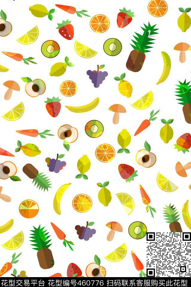 卡通水果抽象传统印花华亿平台下载（图片编号: 460776） - 瓦栏（Walan）
