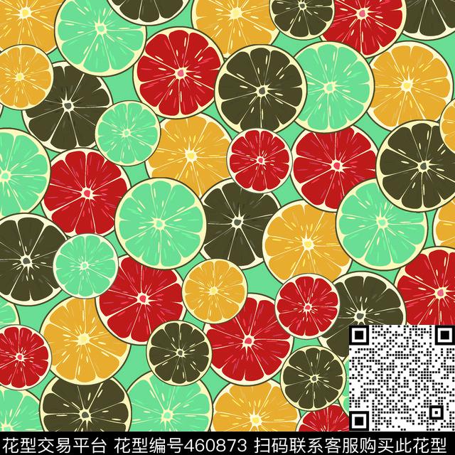 橙子水果篮子箱包图案传统印花华亿平台下载（图片编号: 460873） - 瓦栏（Walan）