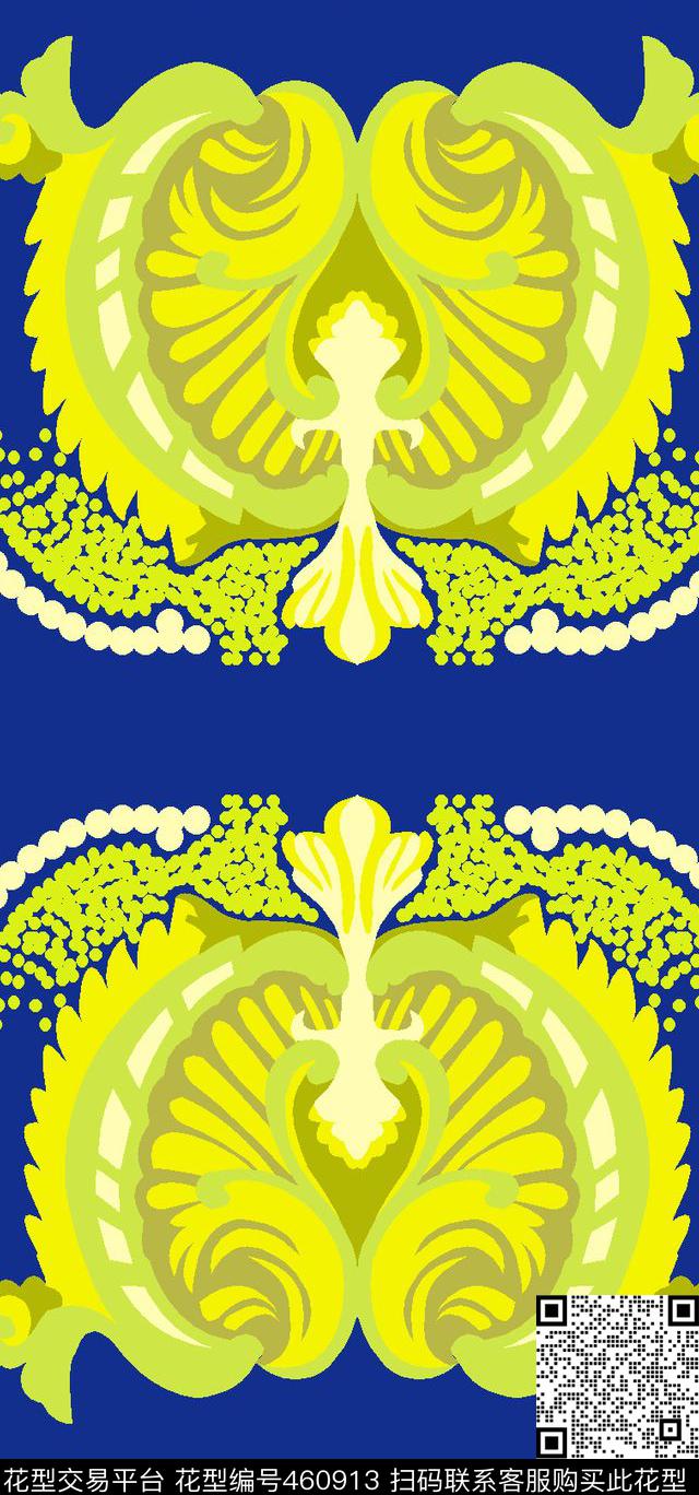 时尚风中东元素几何数码印花华亿平台下载（图片编号: 460913） - 瓦栏（Walan）