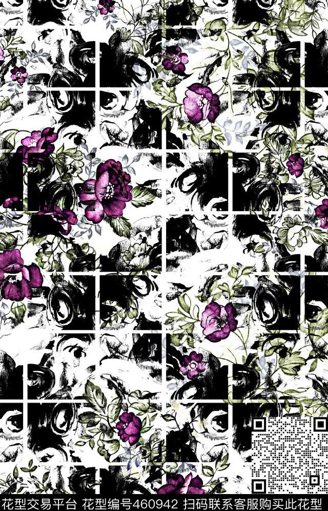 抽象创意服装数码印花华亿平台下载（图片编号: 460942） - 瓦栏（Walan）