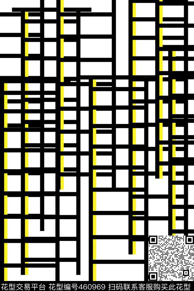 抽象格子楼梯传统印花华亿平台下载（图片编号: 460969） - 瓦栏（Walan）