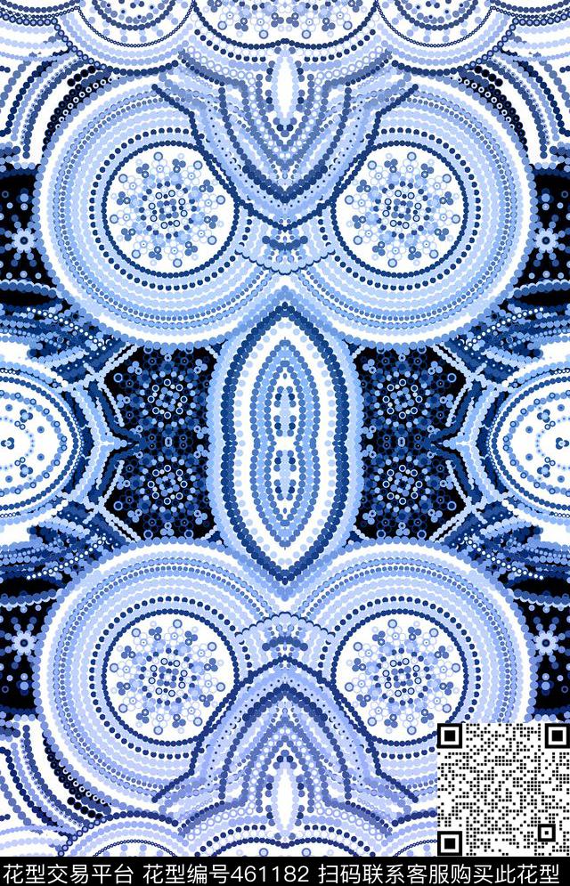 抽象几何民族风传统印花华亿平台下载（图片编号: 461182） - 瓦栏（Walan）