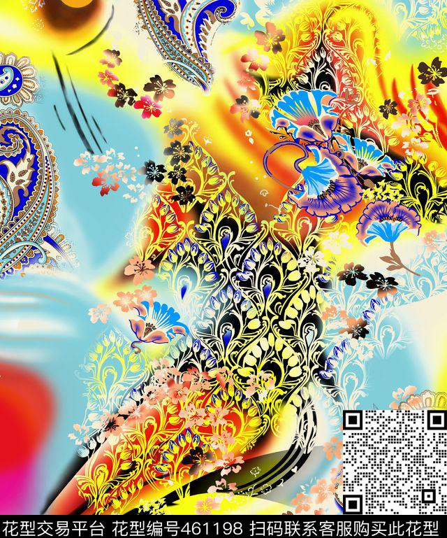 少女衣裙系列流行时尚清晰传统印花华亿平台下载（图片编号: 461198） - 瓦栏（Walan）