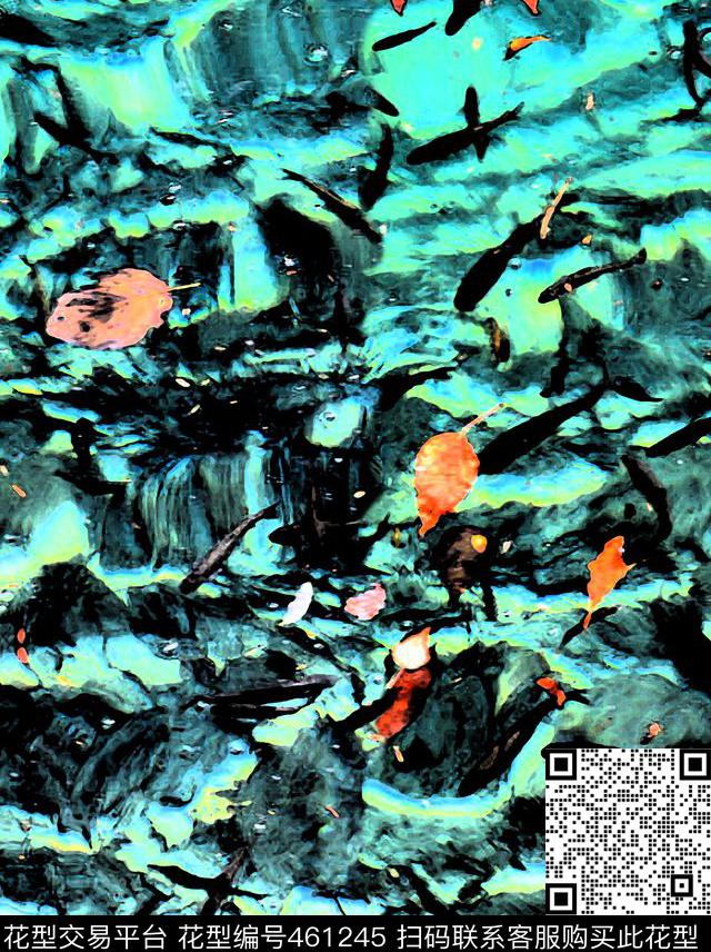 风景面料油画数码印花华亿平台下载（图片编号: 461245） - 瓦栏（Walan）