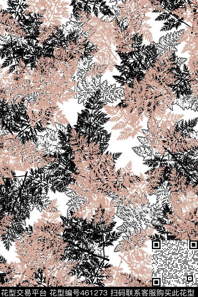 树叶迷彩图案传统印花华亿平台下载（图片编号: 461273） - 瓦栏（Walan）