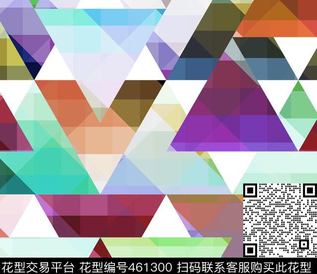 几何面料三角形数码印花华亿平台下载（图片编号: 461300） - 瓦栏（Walan）