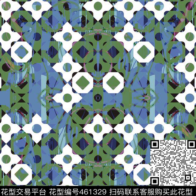 现代几何抽象数码印花华亿平台下载（图片编号: 461329） - 瓦栏（Walan）