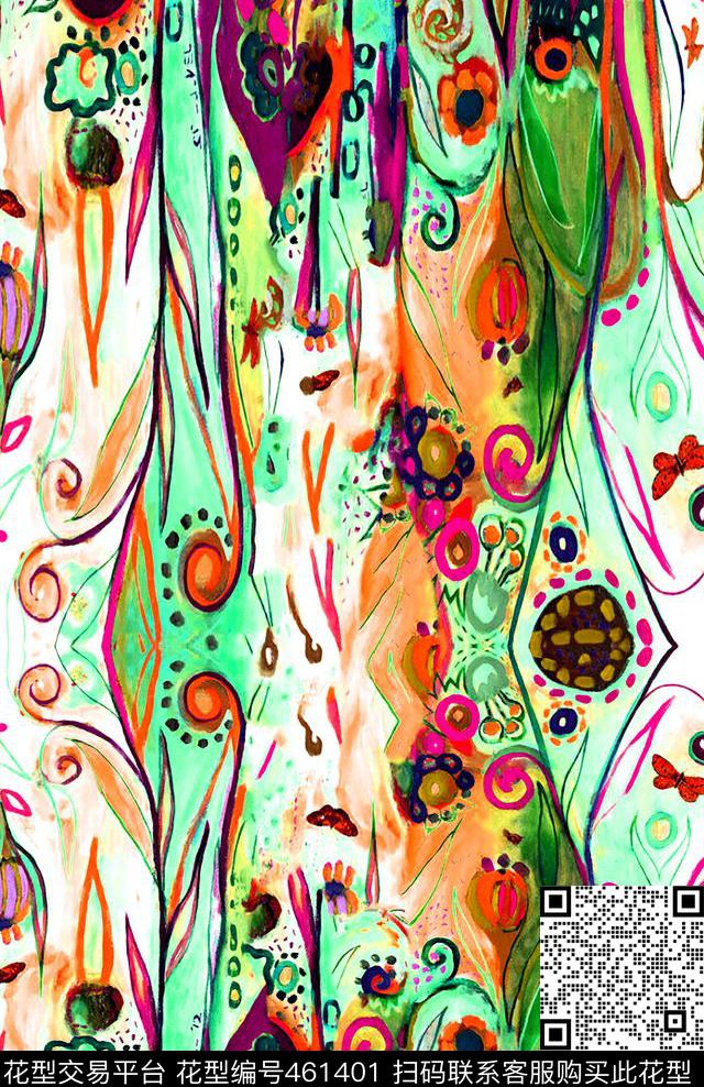 服装花卉时尚数码印花华亿平台下载（图片编号: 461401） - 瓦栏（Walan）