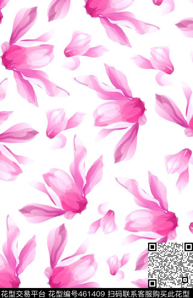 流行时尚花卉服装数码印花华亿平台下载（图片编号: 461409） - 瓦栏（Walan）