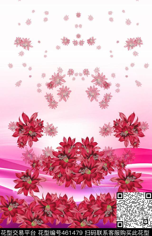定位花花卉时尚数码印花华亿平台下载（图片编号: 461479） - 瓦栏（Walan）