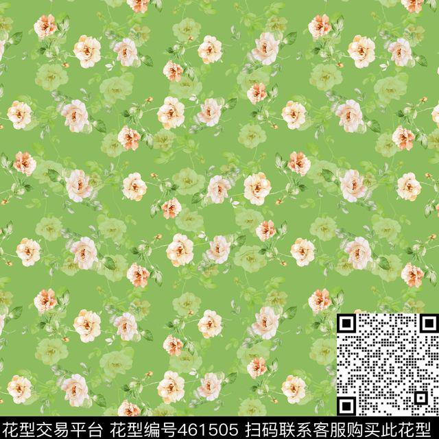 时尚花卉日系数码印花华亿平台下载（图片编号: 461505） - 瓦栏（Walan）